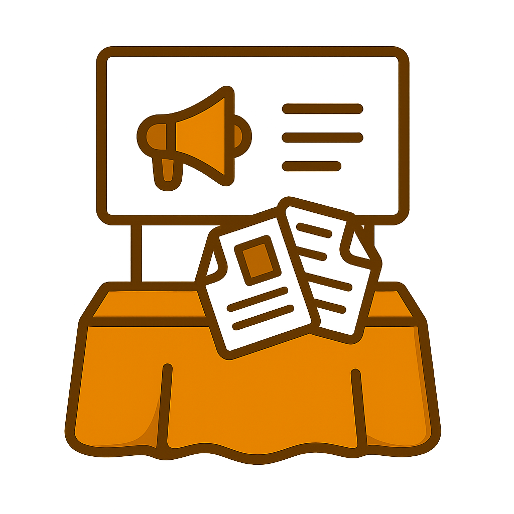 ブース出展のイラスト